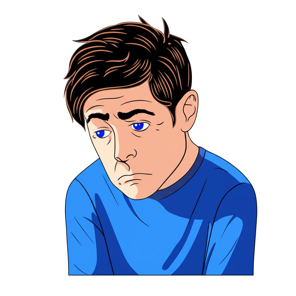 man looking tired and stressed, low energy, feeling drained