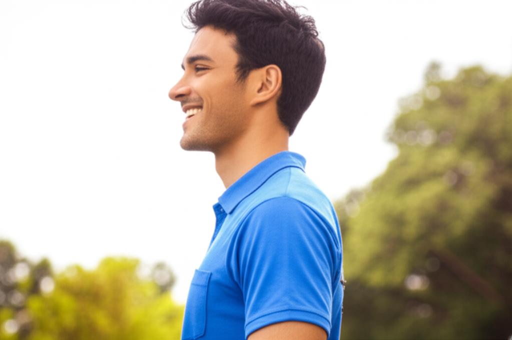 Image depicting a man looking more confident or a happy couple